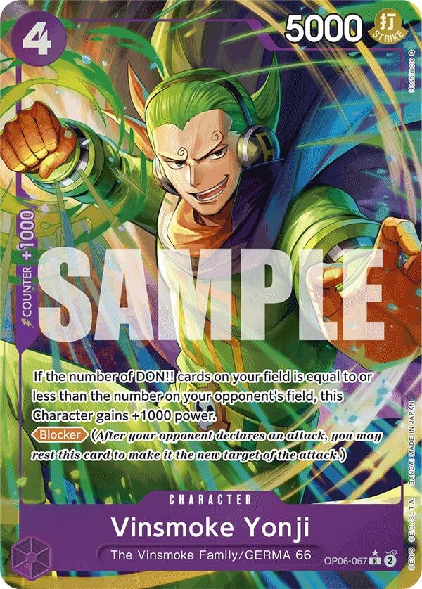 Image for Vinsmoke Yonji (OP06-067) (Alternate Art) (OP06-067) (Premium Booster -The Best-) - One Piece Card Game