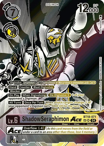 Image for ShadowSeraphimon ACE (Textured) (BT18-071 SR) (Release Special Booster 2.0) - Digimon Card Game