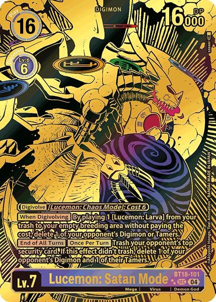 Image for Lucemon: Satan Mode (Textured) (BT18-101 SEC) (Release Special Booster 2.0) - Digimon Card Game