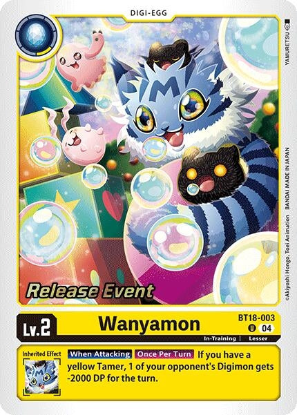 Image for Wanyamon (BT18-003 U) (Release Special Booster 2.0 Celebration Event Cards) - Digimon Card Game