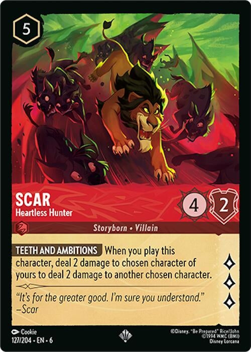 Image for Scar - Heartless Hunter (127/204) (Azurite Sea) - Disney Lorcana