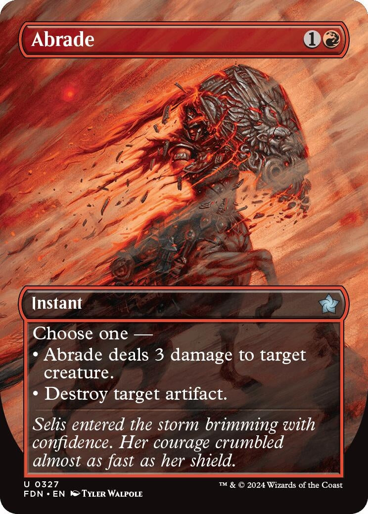 Image for Abrade (Borderless) (327) (Foundations) - Magic: The Gathering