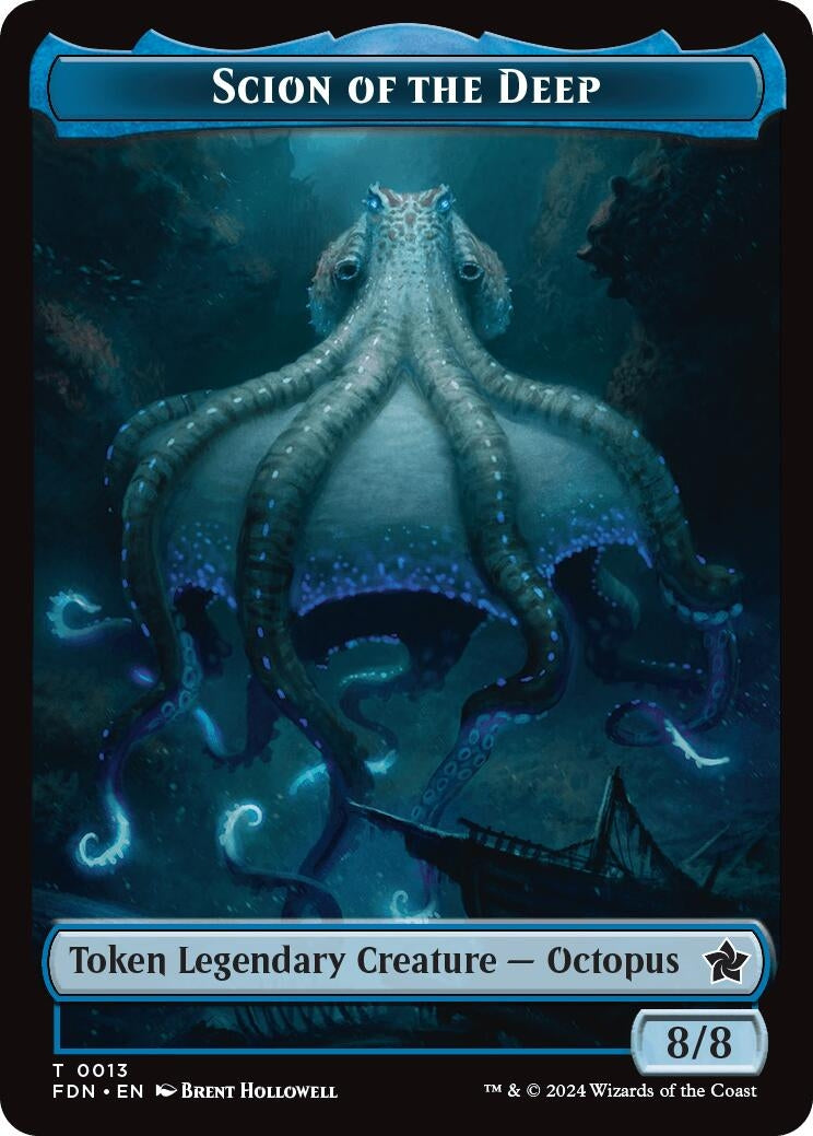 Image for Scion of the Deep // Koma's Coil Doubled-Sided Token (13 // 11) (Foundations) - Magic: The Gathering