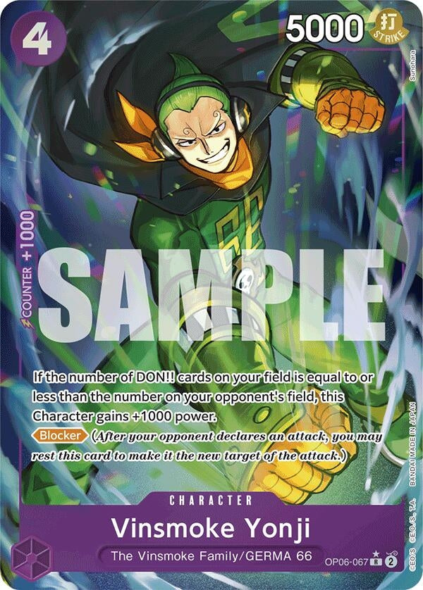 Image for Vinsmoke Yonji (OP06-067) (Full Art) (OP06-067) (Premium Booster -The Best-) - One Piece Card Game