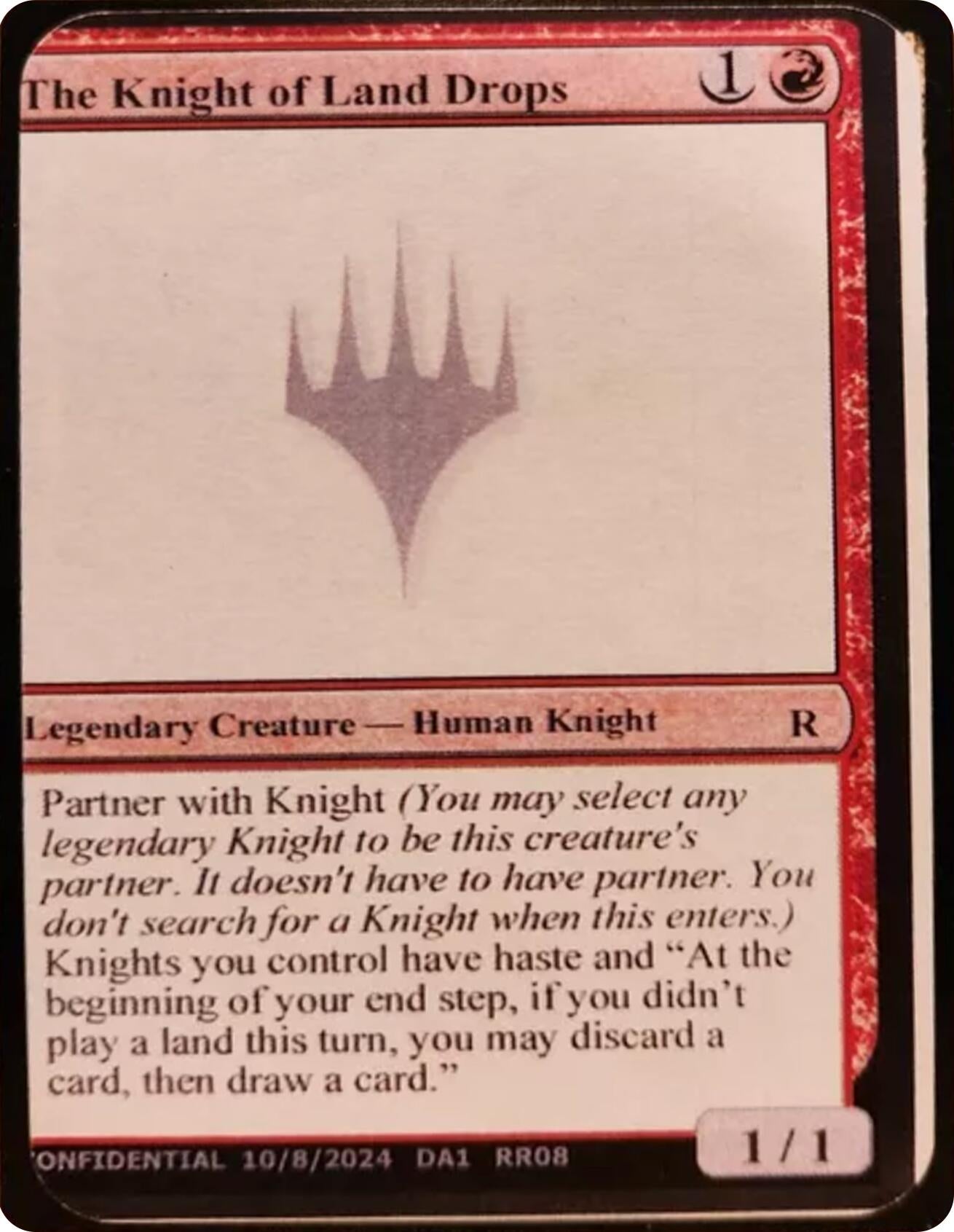 Image for The Knight of Land Drops (Un-Known Event Playtest Cards) - Magic: The Gathering