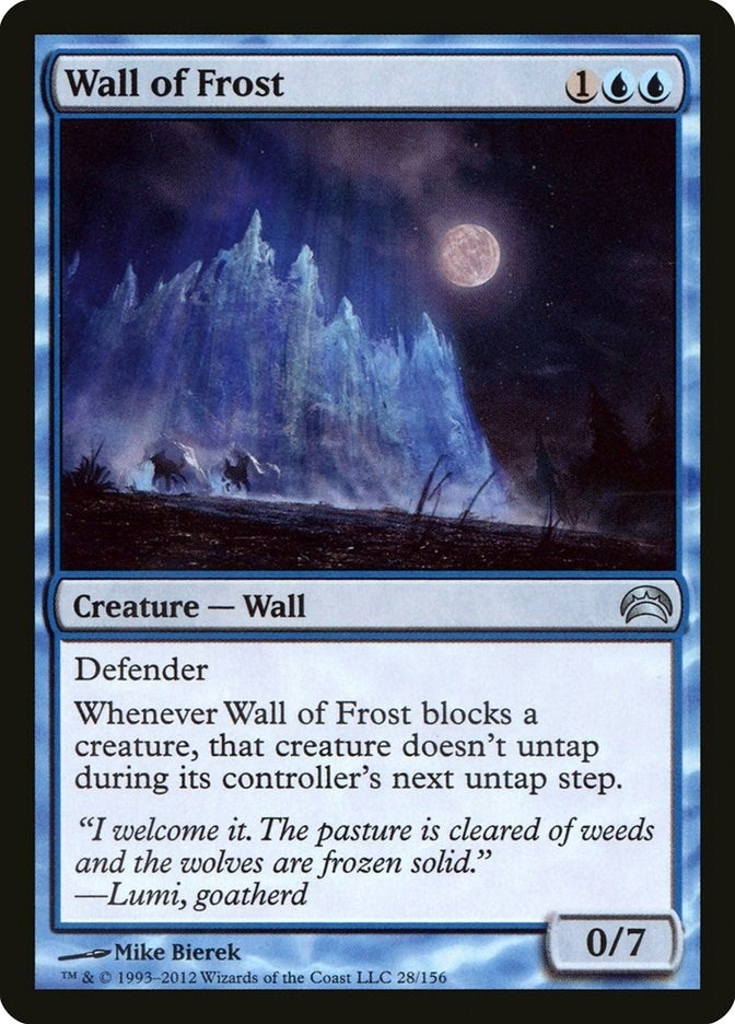 Image for Wall of Frost (28) (Planechase 2012) - Magic: The Gathering