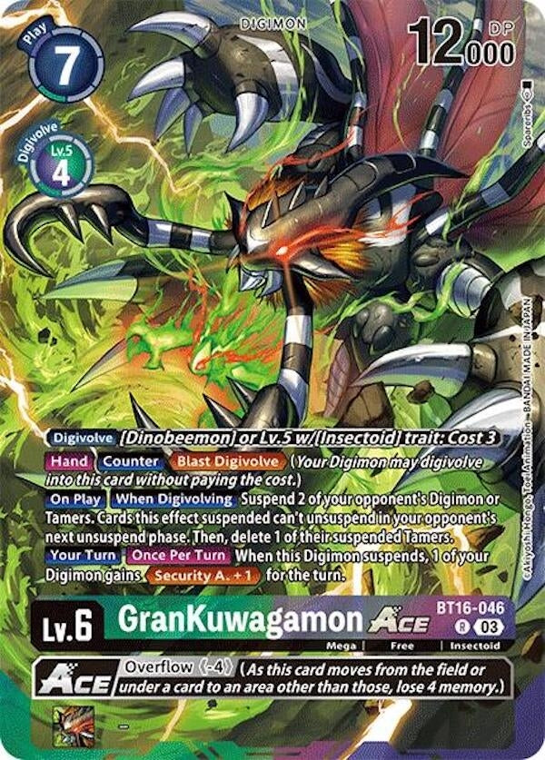 Image for GranKuwagamon ACE (Alternate Art) (BT16-046 R) (Special Limited Set) - Digimon Card Game