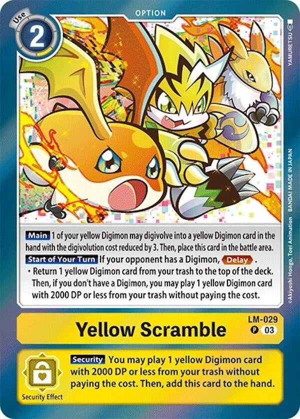 Image for Yellow Scramble (LM-029 P) (Special Limited Set) - Digimon Card Game