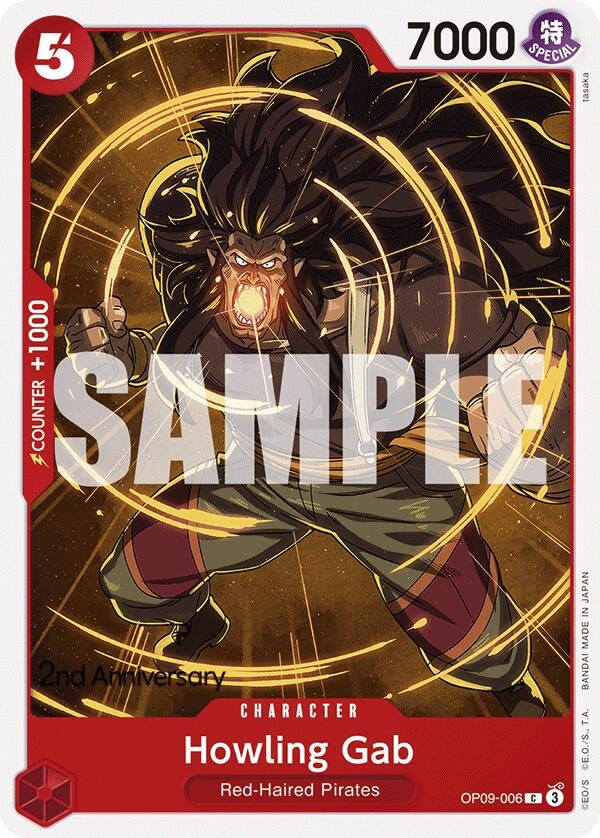 Image for Howling Gab (OP09-006) (Emperors in the New World: 2nd Anniversary Tournament Cards) - One Piece Card Game