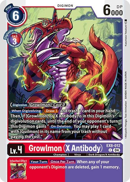 Image for Growlmon (X Antibody) (EX8-012 C) (Chain of Liberation) - Digimon Card Game