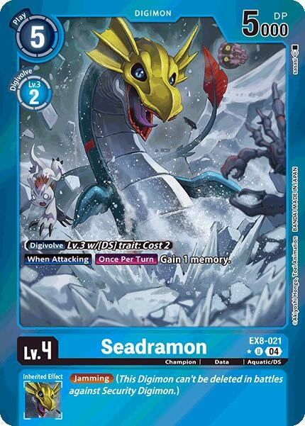 Image for Seadramon (Limited Foil) (EX8-021 U) (Chain of Liberation) - Digimon Card Game