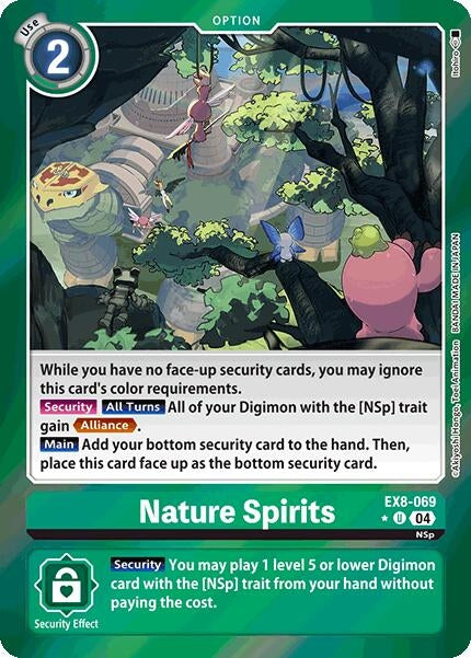 Image for Nature Spirits (Limited Foil) (EX8-069 U) (Chain of Liberation) - Digimon Card Game