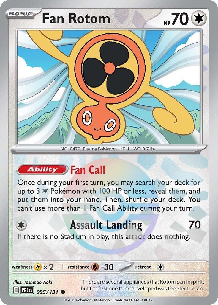 Image for Fan Rotom (Poke Ball Pattern) (085/131) (SV: Prismatic Evolutions) - Pokemon