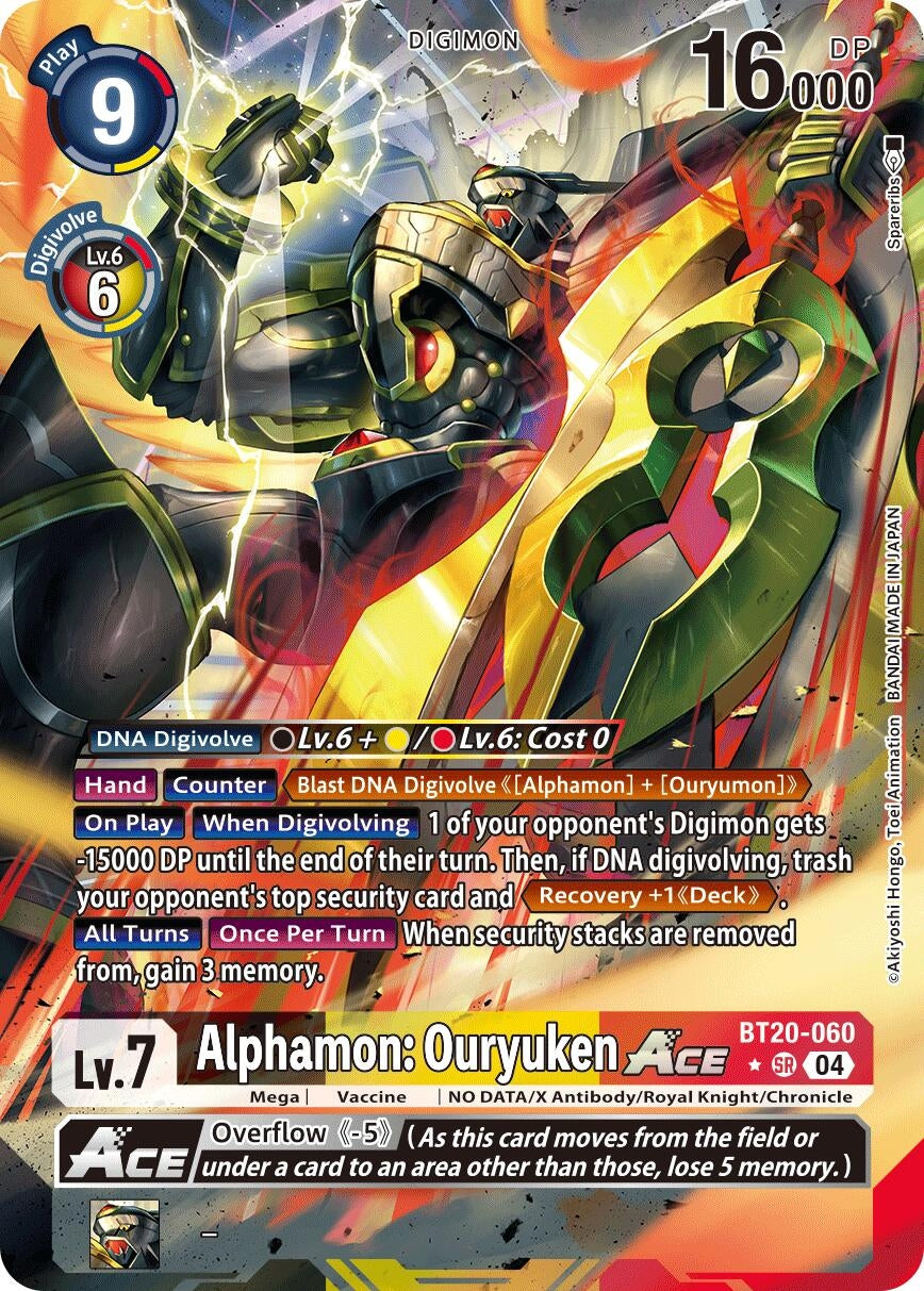 Image for Alphamon: Ouryuken ACE (Alternate Art) (BT20-060 SR) (Release Special Booster 2.5) - Digimon Card Game