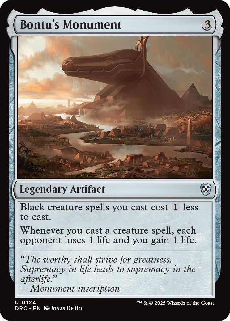 Image for Bontu's Monument (124) (Commander: Aetherdrift) - Magic: The Gathering