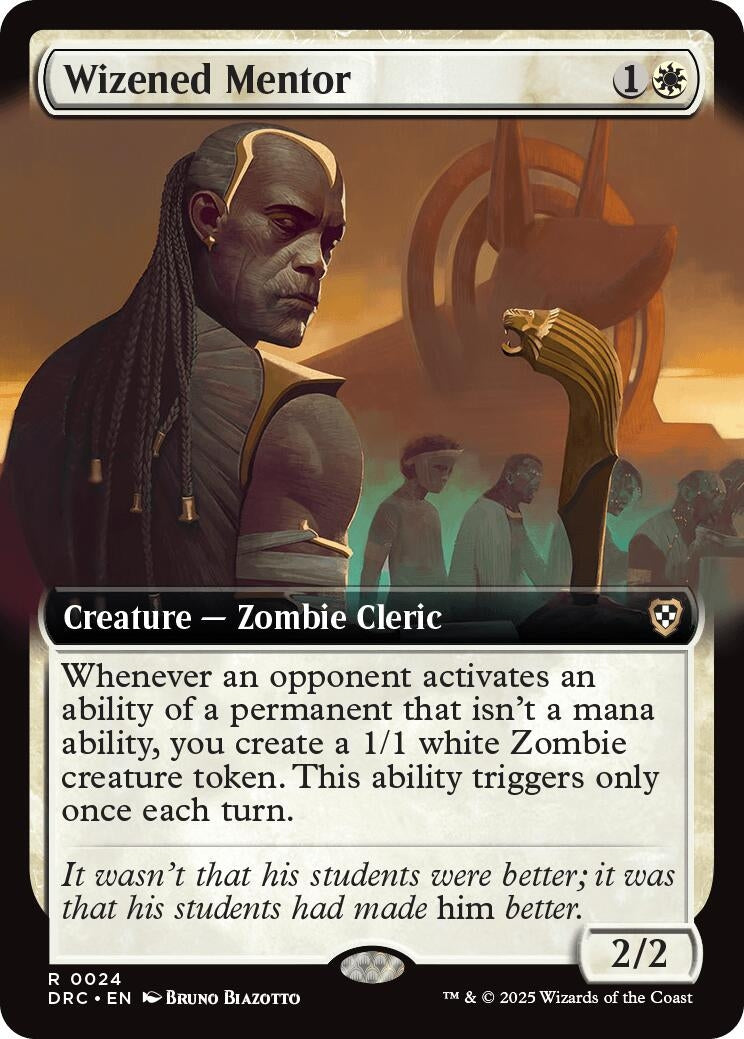 Image for Wizened Mentor (Extended Art) (24) (Commander: Aetherdrift) - Magic: The Gathering