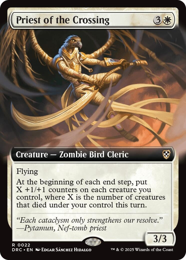 Image for Priest of the Crossing (Extended Art) (22) (Commander: Aetherdrift) - Magic: The Gathering