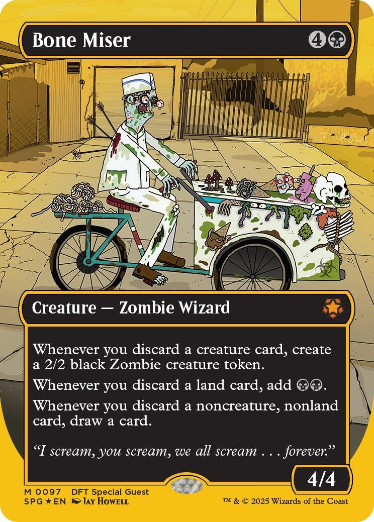 Image for Bone Miser (Borderless) (First-Place Foil) (97) (Special Guests) - Magic: The Gathering