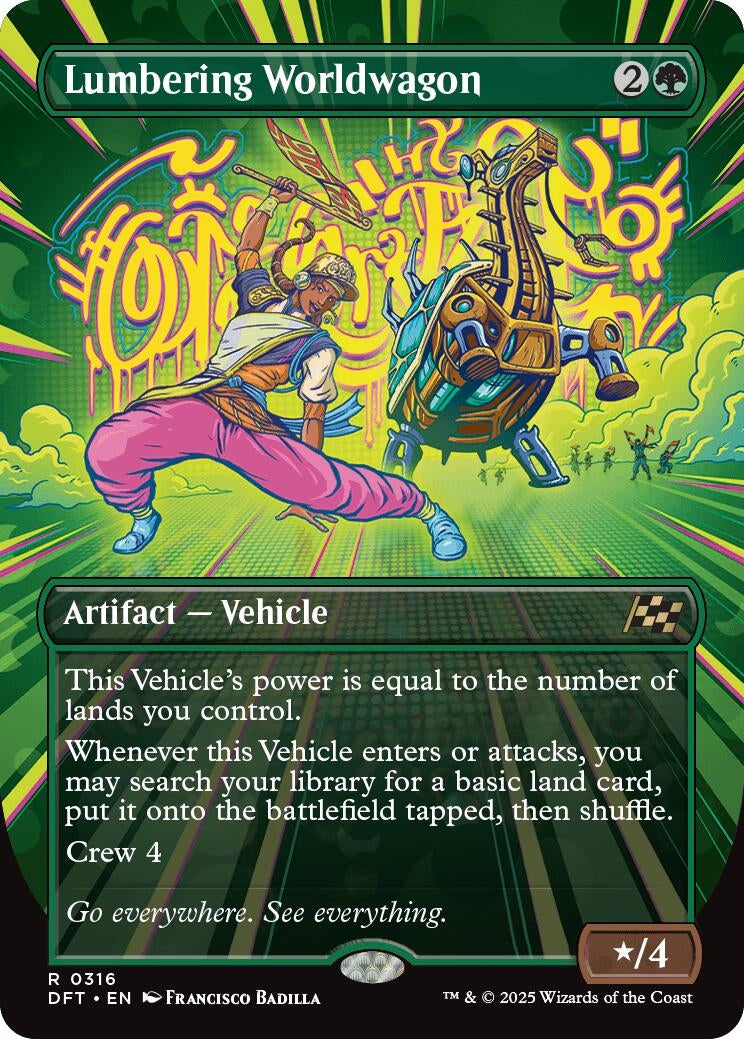 Image for Lumbering Worldwagon (Borderless) (316) (Aetherdrift) - Magic: The Gathering