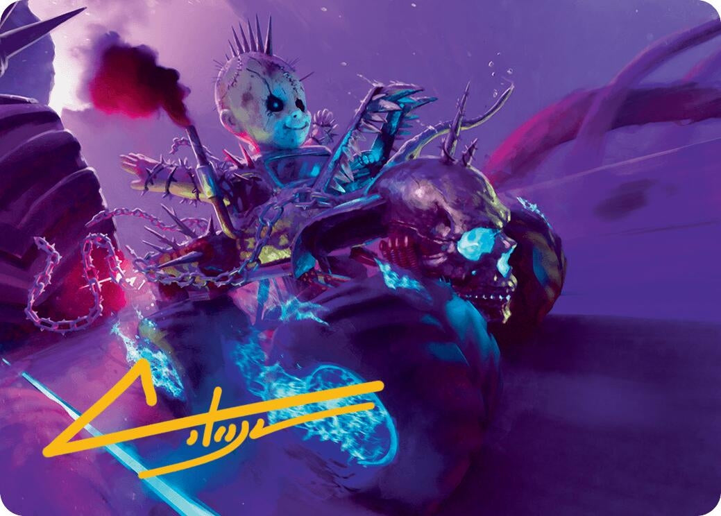 Image for Pactdoll Terror Art Card (Gold-Stamped Signature) (21) (Art Series: Aetherdrift) - Magic: The Gathering