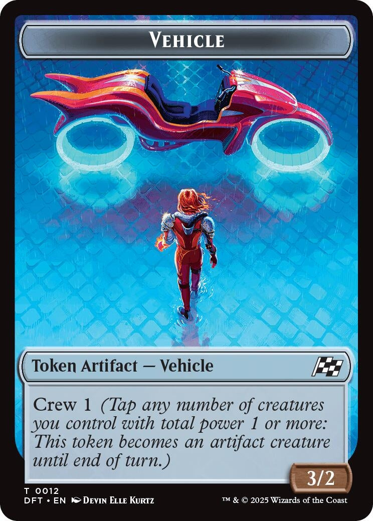 Image for Vehicle // Pilot Double-Sided Token (12 // 1) (Aetherdrift) - Magic: The Gathering