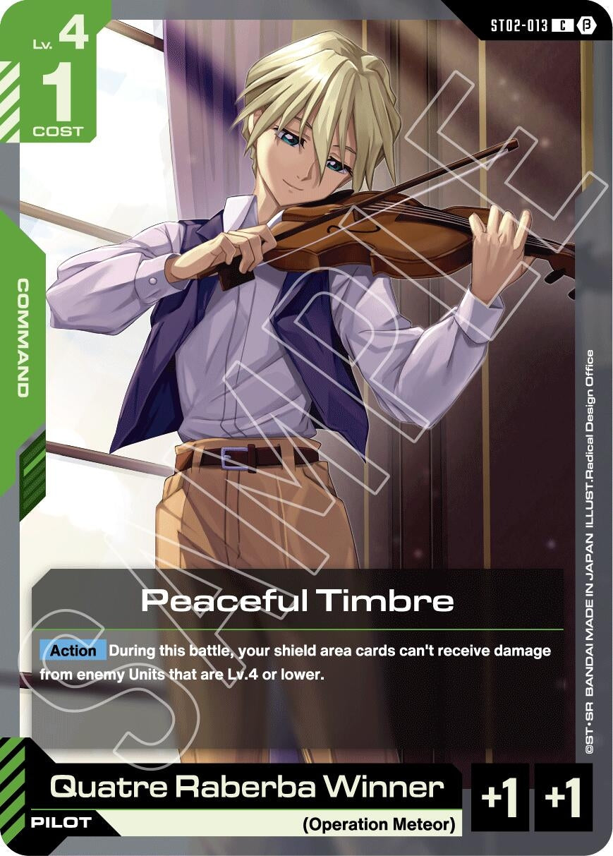 Image for Peaceful Timbre (ST02-013) (Edition Beta) - Gundam Card Game