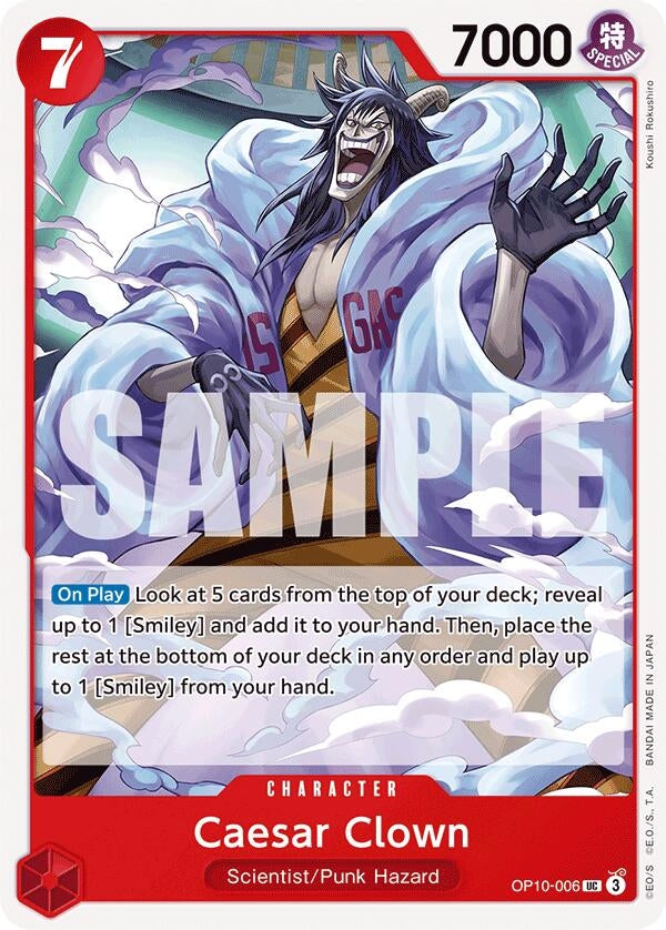 Image for Caesar Clown (006) (OP10-006) (Royal Blood) - One Piece Card Game