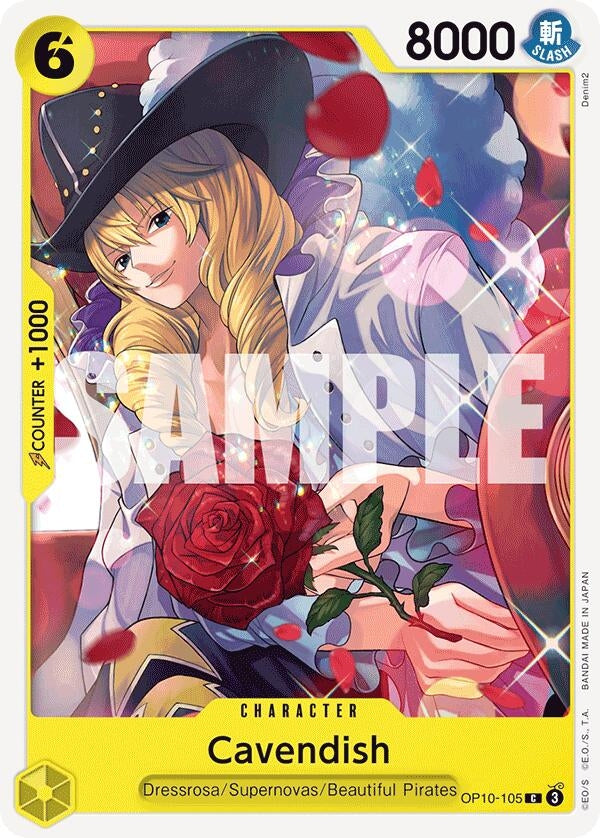 Image for Cavendish (105) (OP10-105) (Royal Blood) - One Piece Card Game