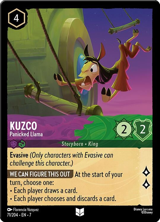 Image for Kuzco - Panicked Llama (71/204) (Archazia's Island) - Disney Lorcana