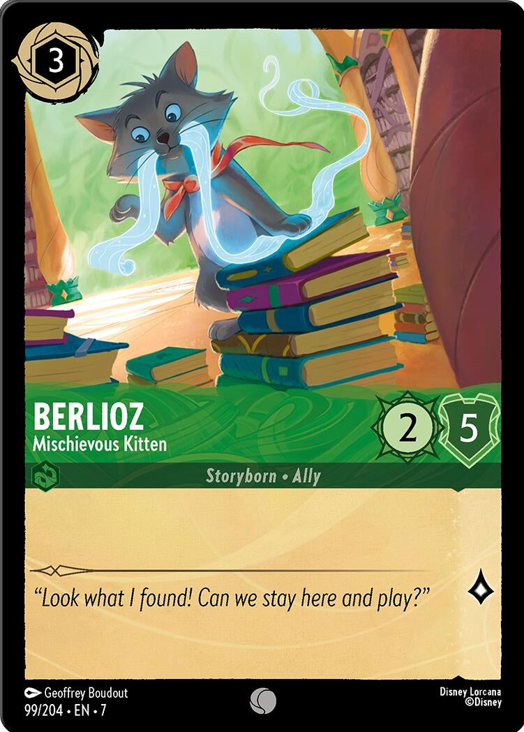 Image for Berlioz - Mischievous Kitten (99/204) (Archazia's Island) - Disney Lorcana