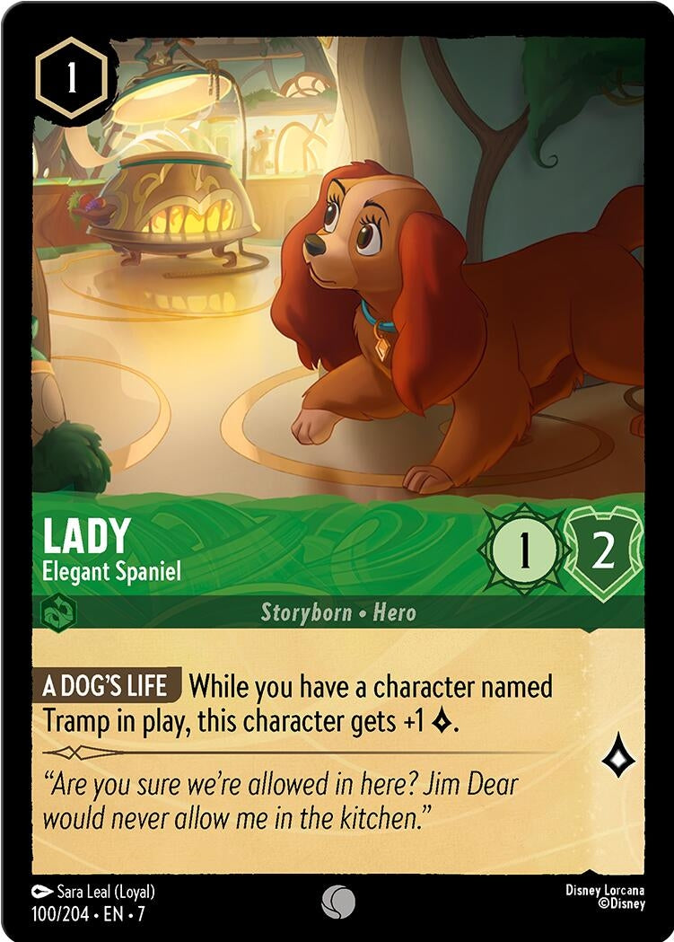 Image for Lady - Elegant Spaniel (100/204) (Archazia's Island) - Disney Lorcana