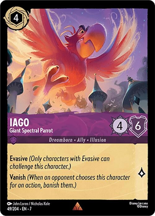 Image for Iago - Giant Spectral Parrot (49/204) (Archazia's Island) - Disney Lorcana