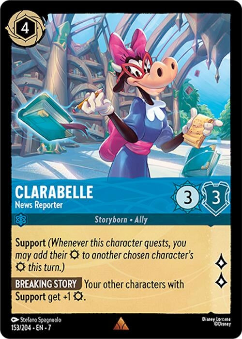 Image for Clarabelle - News Reporter (153/204) (Archazia's Island) - Disney Lorcana