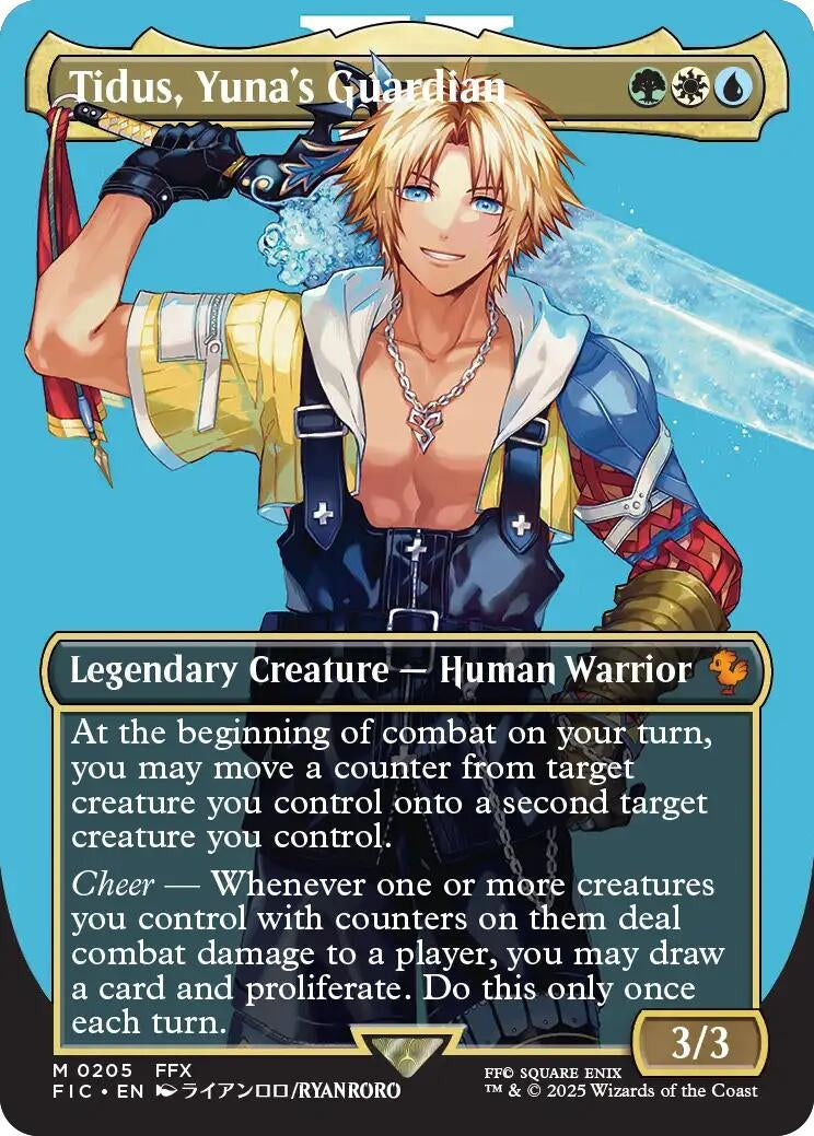 Image for Tidus, Yuna's Guardian (Borderless) (205) (Commander: FINAL FANTASY) - Magic: The Gathering