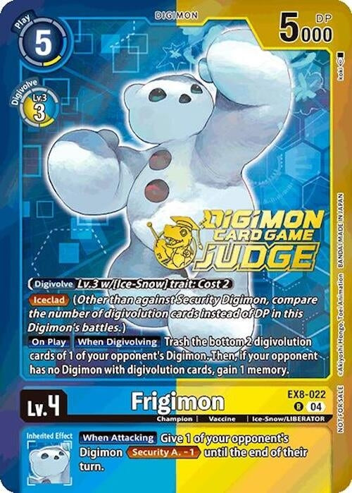 Image for Frigimon (Judge Pack 2025 Wave 1) (EX8-022 R) (Chain of Liberation) - Digimon Card Game