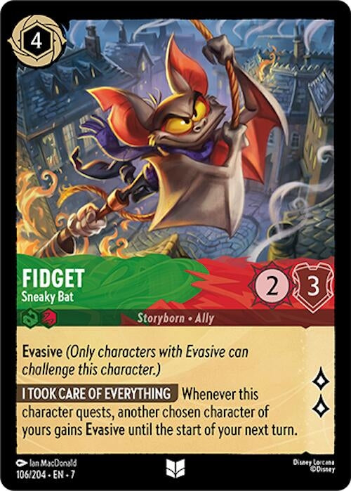 Image for Fidget - Sneaky Bat (106/204) (Archazia's Island) - Disney Lorcana