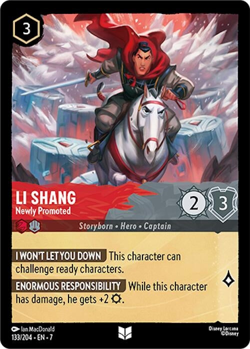 Image for Li Shang - Newly Promoted (133/204) (Archazia's Island) - Disney Lorcana