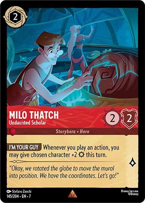 Image for Milo Thatch - Undaunted Scholar (145/204) (Archazia's Island) - Disney Lorcana