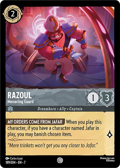 Image for Razoul - Menacing Guard (189/204) (Archazia's Island) - Disney Lorcana