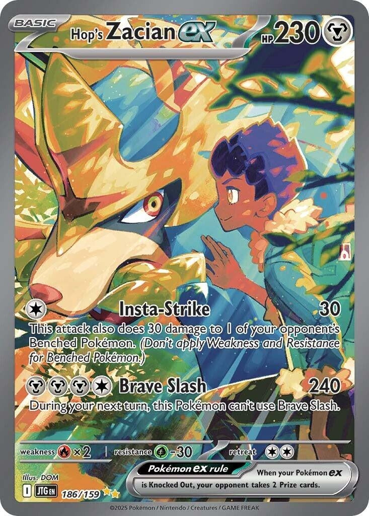 Image for Hop's Zacian ex (186/159) (SV09: Journey Together) - Pokemon