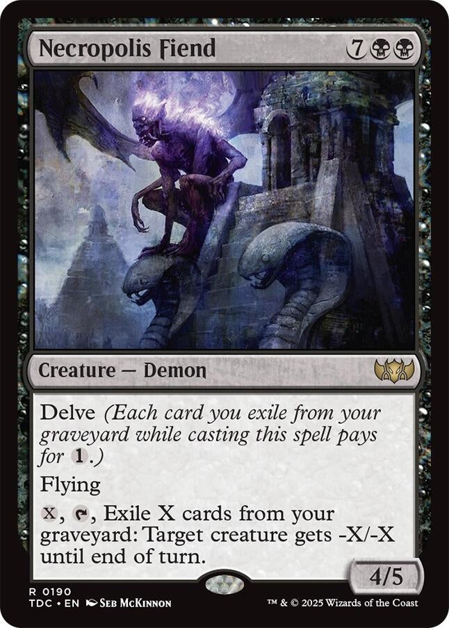 Image for Necropolis Fiend (190) (Commander: Tarkir: Dragonstorm) - Magic: The Gathering