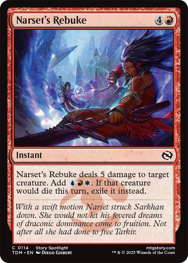 Image for Narset's Rebuke (114) (Tarkir: Dragonstorm) - Magic: The Gathering