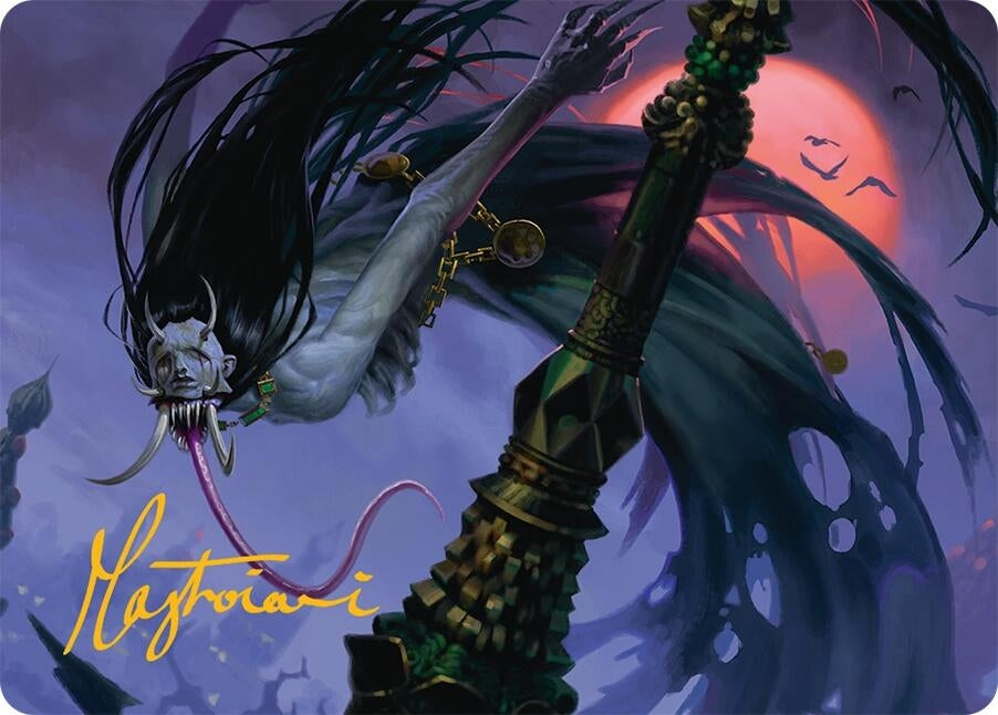 Image for Qarsi Revenant Art Card (12/54) (Gold-Stamped Signature) (12) (Art Series: Tarkir: Dragonstorm) - Magic: The Gathering
