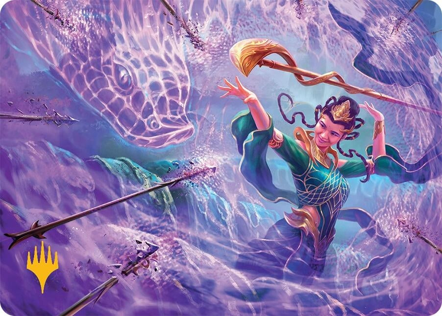 Image for Snakeskin Veil Art Card (19/54) (Gold-Stamped Planeswalker Symbol) (19) (Art Series: Tarkir: Dragonstorm) - Magic: The Gathering