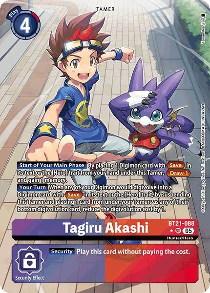 Image for Tagiru Akashi (Alternate Art) (BT21-088 SR) (World Convergence) - Digimon Card Game