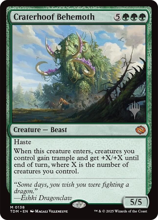Image for Craterhoof Behemoth (138) (Promo Pack: Tarkir: Dragonstorm) - Magic: The Gathering