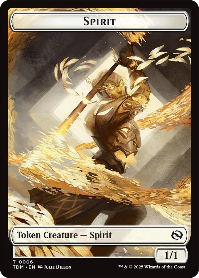 Image for Spirit (0006) // Spirit (0007) Double-Sided Token (6 // 7) (Tarkir: Dragonstorm) - Magic: The Gathering