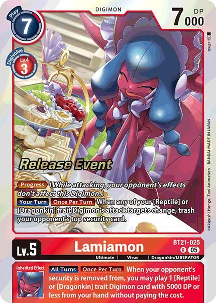 Image for Lamiamon (BT21-025 R) (World Convergence Release Event Cards) - Digimon Card Game