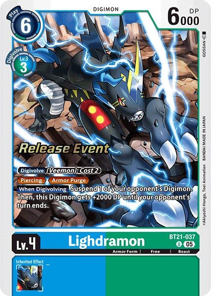 Image for Lighdramon (BT21-037 U) (World Convergence Release Event Cards) - Digimon Card Game