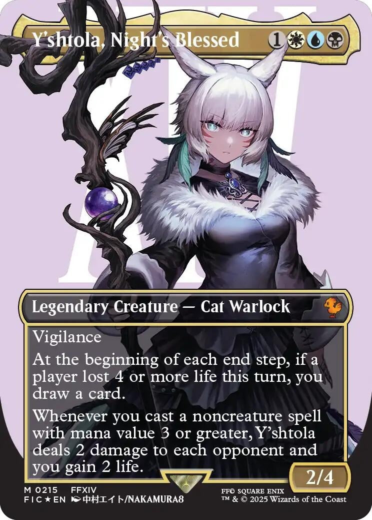 Image for Y'shtola, Night's Blessed (Borderless) (Surge Foil) (215) (Commander: FINAL FANTASY) - Magic: The Gathering
